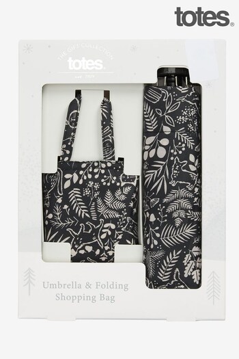 Totes Black/ White Supermini & Matching Bag in Bag TWINSETper (P54384) | £18