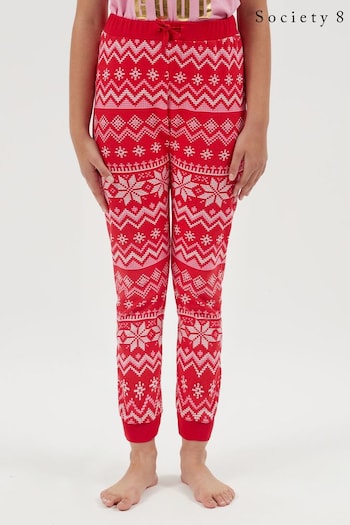 Society 8 Pink & Red Dear Santa Pyjama Set (P54800) | £16