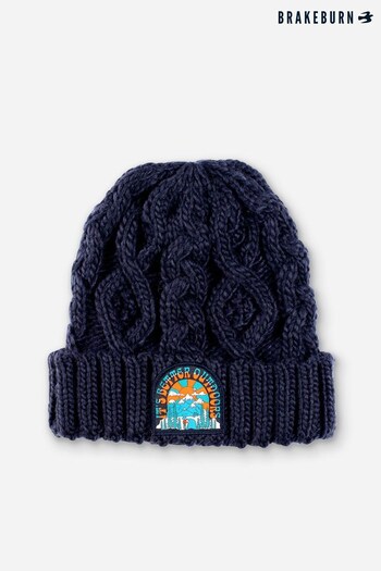 Brakeburn Blue Patch Beanie (P55336) | £25