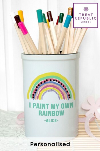 Personalised Rainbow Pencil Pot by Treat Republic (P55772) | £20