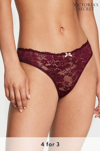 Victoria's Secret Kir Red Lace Thong Knickers (P55894) | £14