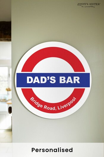 Personalised Metal Undergound Sign by Jonny's Sister (P56656) | £28
