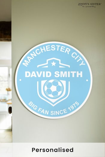 Personalised Metal Football Plaque by Jonny's Sister (P56657) | £28