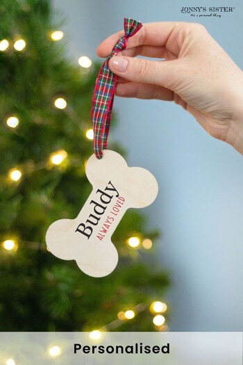 Personalised Dog Wooden Christmas Tree Decoration by Jonny's Sister (P56666) | £13