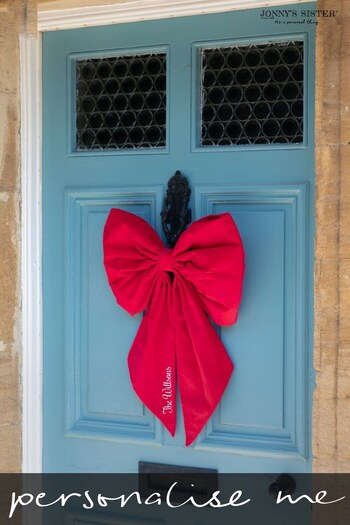 Personalised Handmade Christmas Door Bow by Jonny's Sister (P56671) | £65