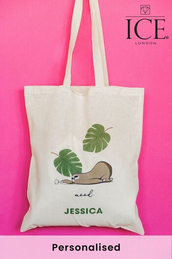 Personalised Sloth Tote Bag by Ice London (P57160) | £12