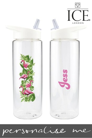 Personalised Flamingo Water Bottle by Ice London (P57162) | £14