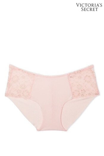 Victoria's Secret PINK Purest Pink Gold Posey Lace Hipster Knickers (P57376) | £9