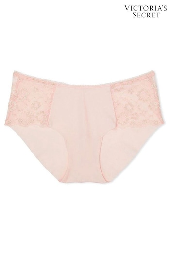 Victoria's Secret PINK Purest Pink Gold Posey Lace Thong Knickers (P57561) | £9