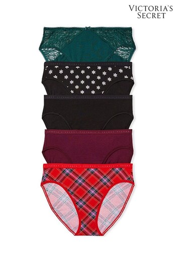 Victoria's Secret Red/Black/Green High Leg Brief Knickers Multipack (P57566) | £25