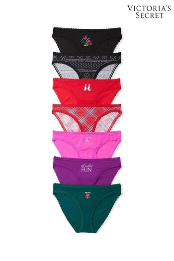 Victoria's Secret Green/Pink/Purple/Black Bikini Knickers Multipack (P57889) | £35