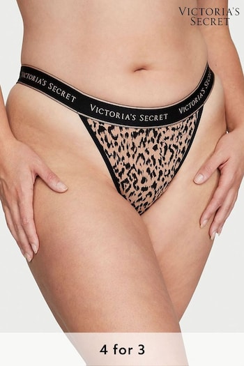 Victoria's Secret Cameo Basic Animal Nude Logo Tanga Knickers (P57901) | £9
