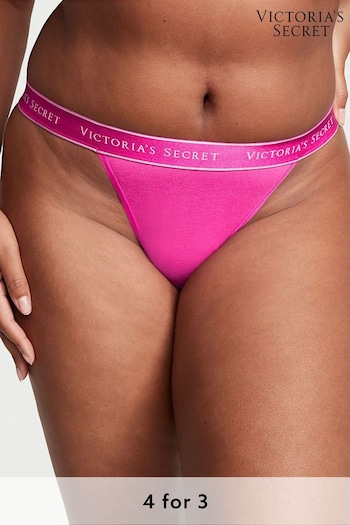 Victoria's Secret Fuchsia Frenzy Pink Logo Tanga Knickers (P57904) | £14
