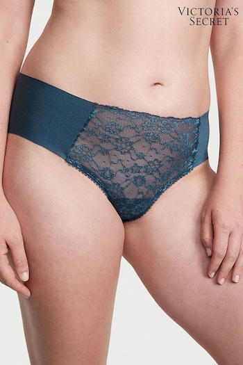 Victoria's Secret Midnight Sea Blue Silver Posey Lace Cheeky Knickers (P57919) | £6