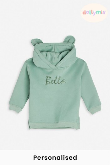 Personalised Embroidered Bunny Ear Hoodie by Dollymix (P57927) | £28
