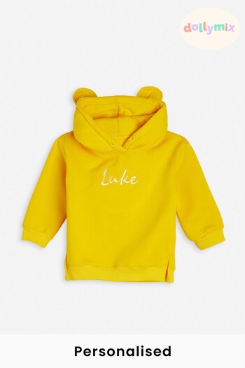 Personalised Embroidered Bunny Ear Hoodie by Dollymix (P57929) | £28