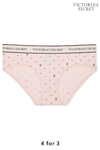 Victoria's Secret Purest Pink Lockup Dot Logo Hipster Knickers (P57936) | £9