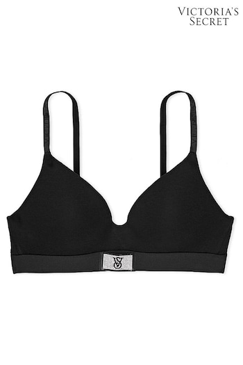 Victoria's Secret Black Non Wired Lightly Lined Shine Logo Bra (P57942) | £35