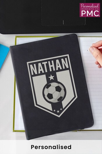 Personalised Football Badge A5 Hardback Notebook by PMC (P58233) | £13