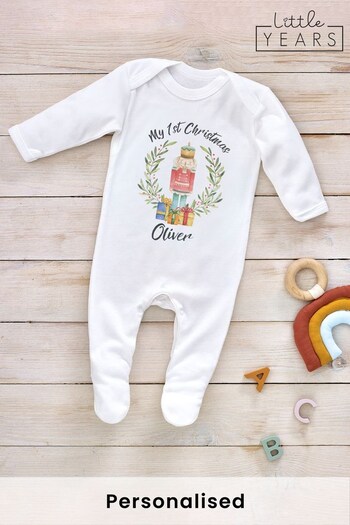 Personalised My First MONOCHROME Sleepsuit by Little Years (P59252) | £14