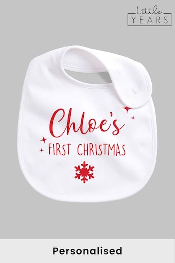 Personalised My First Christmas Bib by Little Years (P59273) | £10