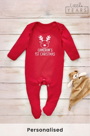 Personalised My First Christmas Sleepsuit by Little Years (P59274) | £14