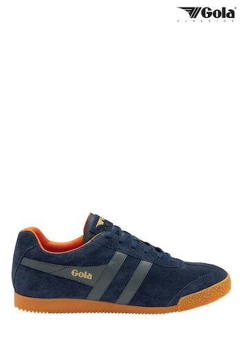 Gola Navy Men's Harrier Suede Lace-Up Trainers (P60893) | £85