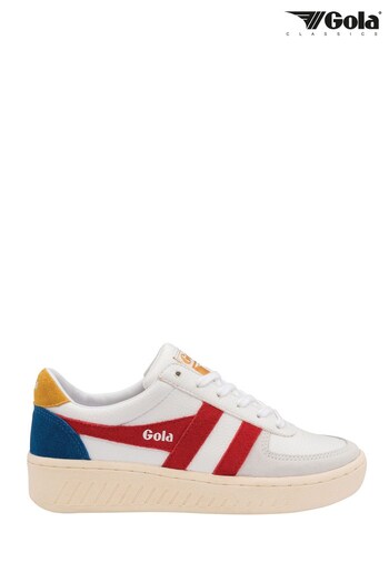 Gola White Grandslam TridentLadies' Lace-Up Trainers (P60971) | £75