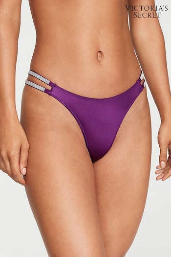 Victoria's Secret Grape Soda Purple Smooth Double Thong Shine Strap Knickers (P61043) | £20