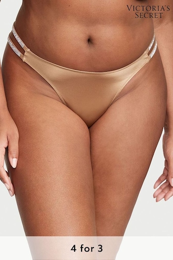 Victoria's Secret Toffee Nude Smooth Double Thong Shine Strap Knickers (P61116) | £20