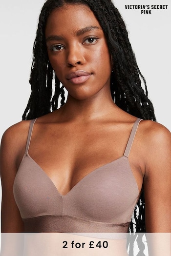 Victoria's Secret Iced Coffee Brown Non Wired Lightly Lined Cotton Bra (P61189) | £25