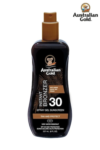 Australian Gold SPF 30 Instant Bronzer Spray Gel Suncream 237ml (P61870) | £16