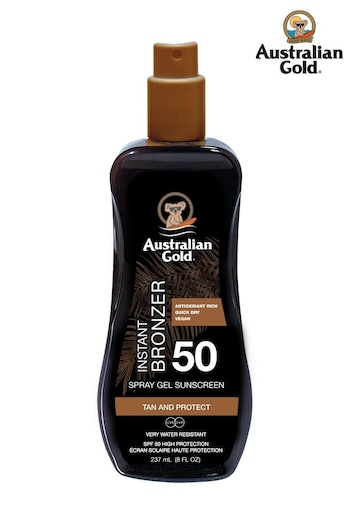 Australian Gold SPF50 Spray Gel Sunscreen with Instant Bronzer (P61896) | £17