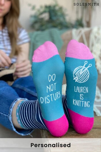 Personalised Do Not Disturb Craft Socks by Solesmith (P62203) | £15