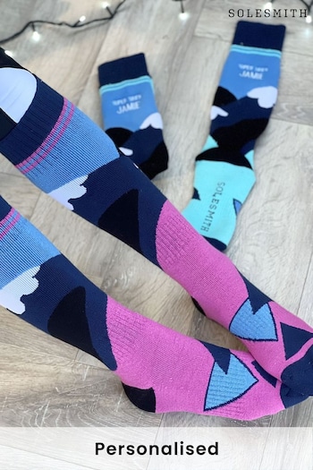 Personalised Colourful Ski Socks by Solesmith (P62206) | £20
