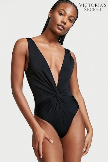 Victoria's Secret Black V Neck Plunge Open Back Swimsuit (P62282) | £58
