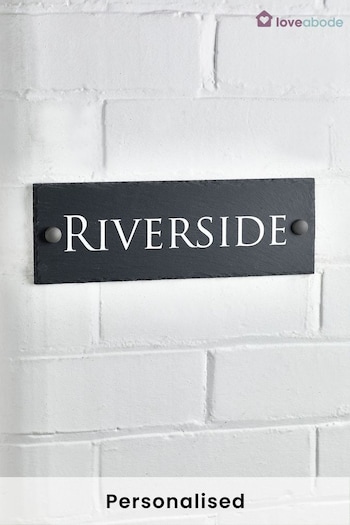 Personalised Rustic Slate House Sign by Loveabode (P63443) | £17