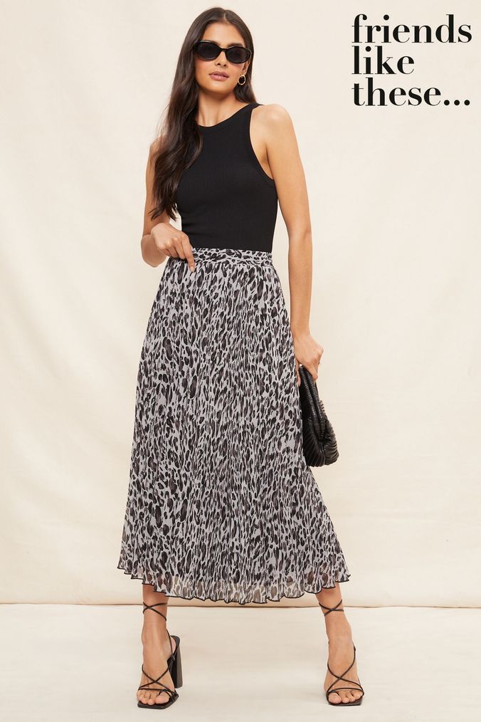 Next animal print midi skirt on sale