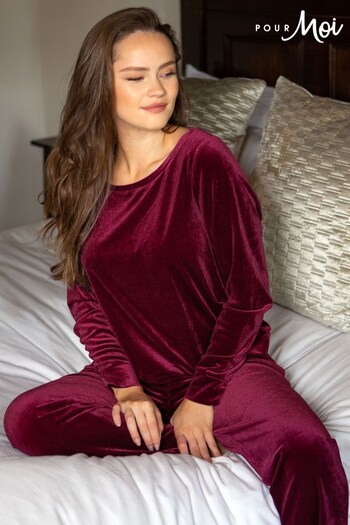 Pour Moi Red Velour Pyjama Set (P64216) | £49