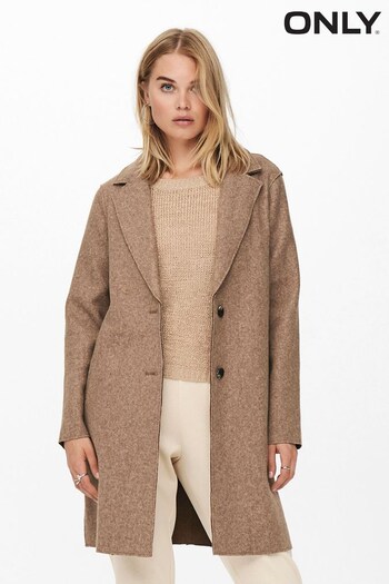 Only Brown Smart Tailored Coat (P64401) | £55