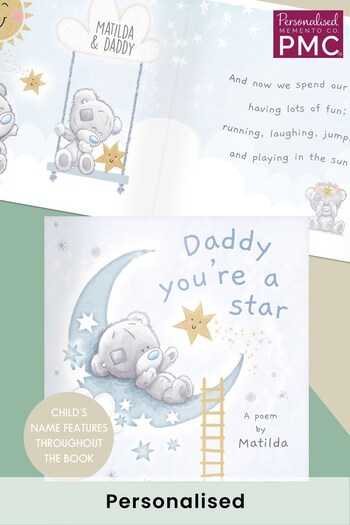 Personalised Tiny Tatty Teddy Daddy You're A Star Poem Book by PMC (P64712) | £12