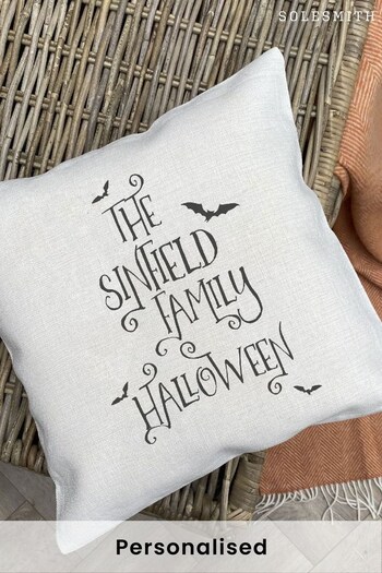 Personalised Family Name Halloween Cushion by Solesmith (P64784) | £30