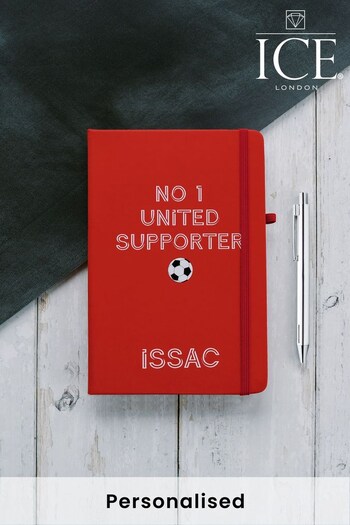 Personalised Football Supported A5 Notebook and Pen Set by Ice London (P65860) | £12