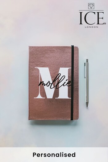 Personalised Initailled A5 Metallic Notebook and Pen by Ice London (P65874) | £14