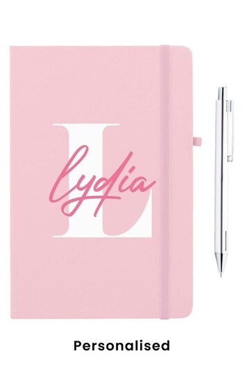 Personalised Initailled A5 Metallic Notebook and Pen by Ice London (P65878) | £12