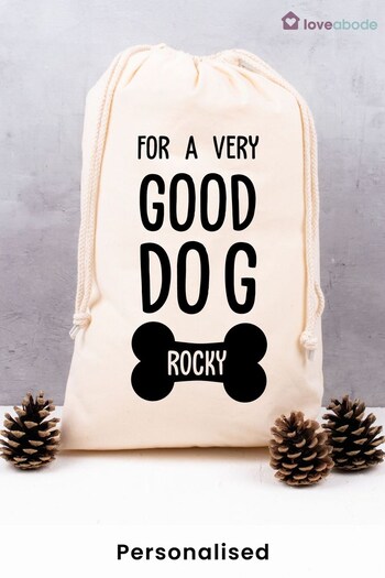 Personalised Good Dog Christmas Sack by Loveabode (P66083) | £15