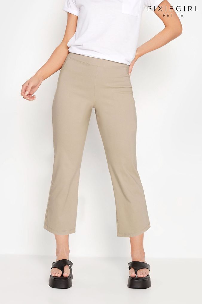 Cotton Mix Slim Fit Cropped Trouser