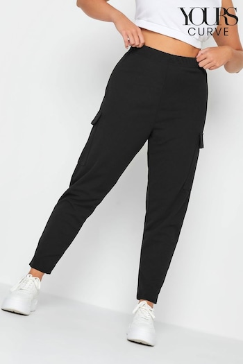 Yours Curve Black Tailored Scuba Pocket Trouser (P66467) | £24