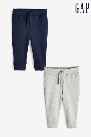 Gap Grey Pull On Joggers 2 Pack- Baby (P67162) | £10