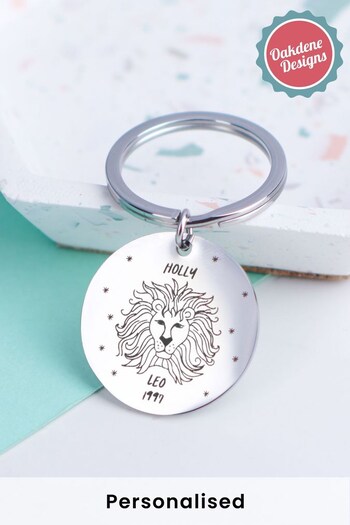Personalised Star Sign Key Ring by Oakdene Designs (P67258) | £10
